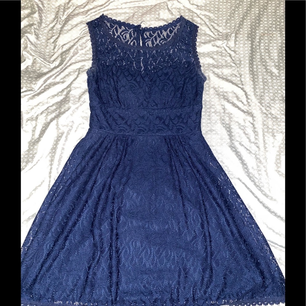 Navy blue lace dress